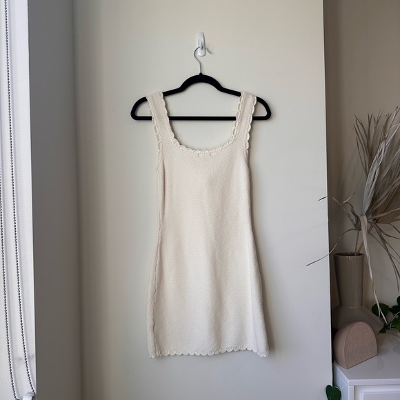 Wild Fable Rosette Mini Sweater Dress in Cream size Small - Picture 5 of 10